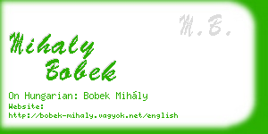 mihaly bobek business card